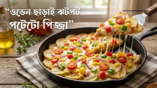 ওভেন ছাড়াই আলু দিয়ে পিজ্জা তৈরির সহজ রেসিপি