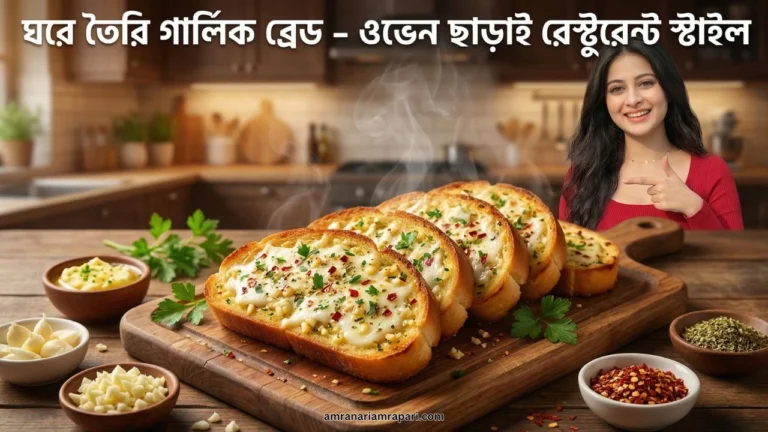 জিভে জল আনা রেস্টুরেন্ট স্টাইল গার্লিক ব্রেড তৈরির সহজ পদ্ধতি