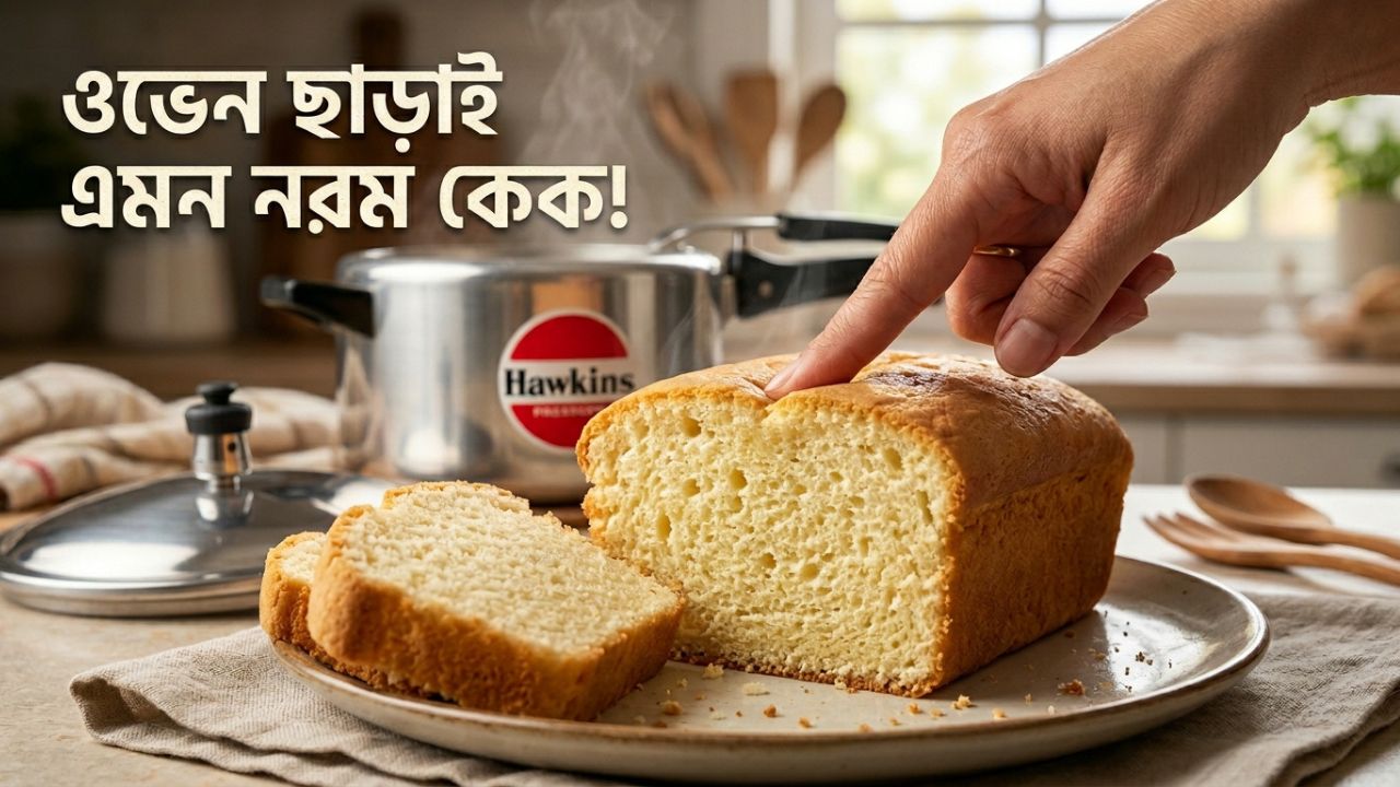 প্রেসার কুকারেই বানিয়ে ফেলুন নরম তুলতুলে কেক! সহজ রেসিপি ও গোপন টিপস