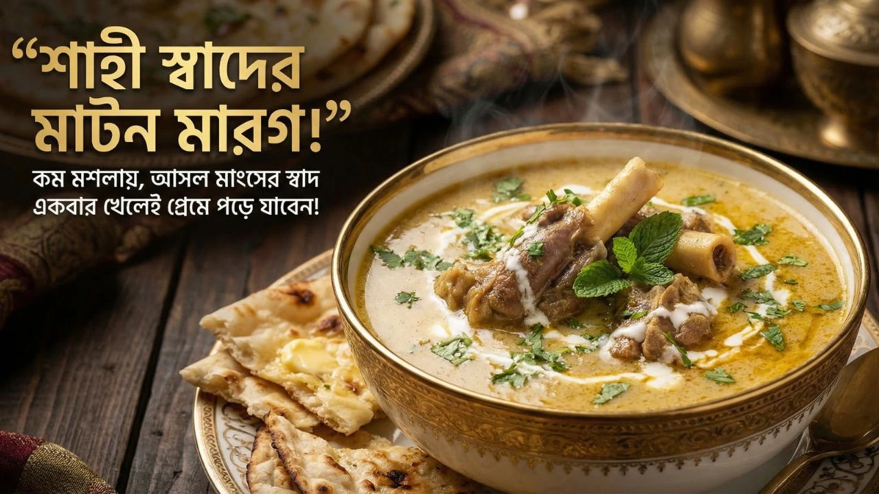 হায়দ্রাবাদি শাহী মাটন মারগ রেসিপি: বিয়ে বাড়ির স্বাদে বাড়িতেই বানান