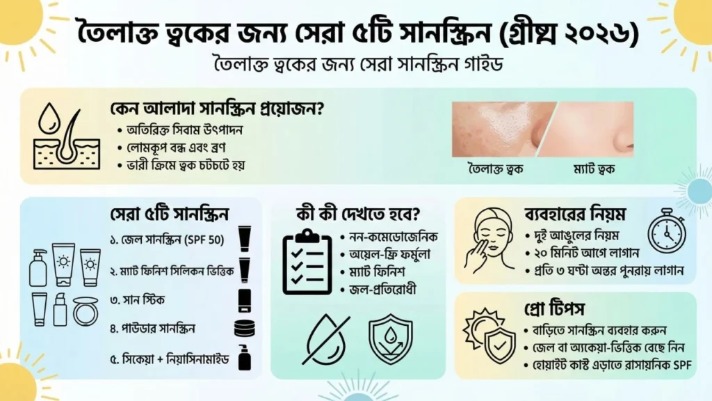 Top 5 Sunscreens for Oily Skin in Summer 2026: